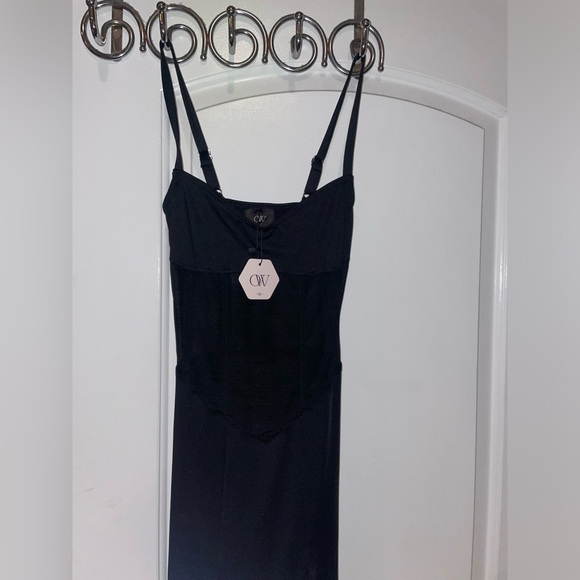 New! OW Collection SERENITY Corset Mesh Maxi Dress 🖤 XS NWT - Picture 15 of 16